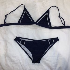 Rhythm My Bralette Bikini Set Navy and White!